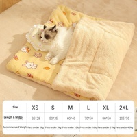 Couverture en flanelle pour animaux de compagnie, pour chats et chiens, coussin de couchage réversible doux et chaud pour chiens de petite à moyenne taille