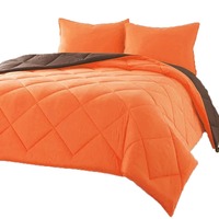 Parure de lit de luxe personnalisée pour adulte, housse de couette en coton, garnissage en polyester, ensemble de couette unie de couleur unie pour lit Queen Size, vente en gros