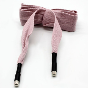 Cordon de cordon de cordon de logo personnalisé de quantité minimale de commande bas chaîne de <span class=keywords><strong>corde</strong></span> à capuche plate de luxe pour sacs vêtements finition enduite de chaussures - Product Image 2