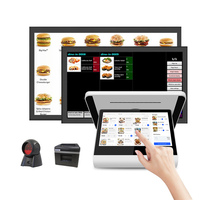 Sinmar ordinateur de bureau écran tactile caisse enregistreuse systèmes de point de vente tablette double écran pos machine écran tactile