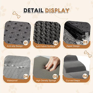 Klappbarer zusammenklappbarer faltbarer tragbarer hoher Autobett Stuhl Schrittleiter Haustier Rampe kleine Hunde Treppen für Hund - Product Image 3