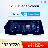 Reproductor Multimedia Android de 12.3'' para BMW X5 X6 F15 F16 2018 EVO HD 1920x720 Pantalla IPS Antideslumbrante con Luz Azul, GPS, Radio para Auto, CarPlay
