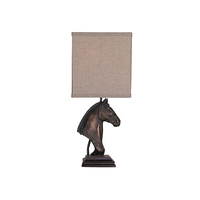 Lâmpada de mesa contemporânea, cabeça de cavalo marrom para decoração de casa, lâmpada de mesa inteligente