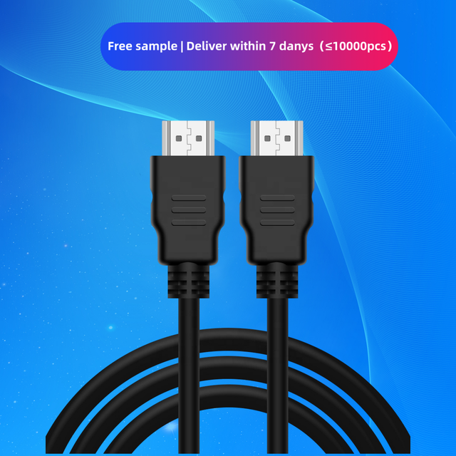 High Speed Bulk Nickel-Plated 5.5MM Diameter 1.4V 4K 1080P HDMI Cable 1m 1.5m 1.8m 3m 5m with Ethernet Black Male to Male