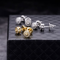 Boucles d'oreilles en cristal bon marché en gros Boucles d'oreilles en fil de mariage avec ballerine occidentale et zircon cubique Ensemble gratuit Logo sculpté