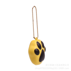 Pu Foam Dog Paw Shape Slow <b>Rebound</b> Backpack Keychain Pendant Rubber Material - Product Image 1
