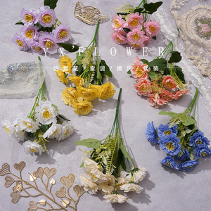 ช่อดอกดาเลียประดิษฐ์ 9 หัว ยี่ห้อ Yixuan สำหรับตกแต่งงานแต่งงาน - Product Image 1