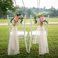 Chaises de réception de mariage blanches de luxe, empilables, chaises de banquet, chaises de fête en plein air, décorations pour événements, fournitures pour fêtes