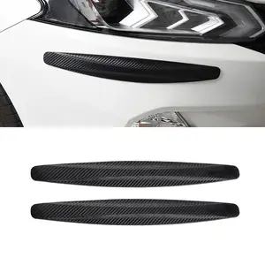Otomobil 2 adet araba anti-çarpışma şerit ön arka dudak köşe tampon anti-scratch karbon kalınlaşmak kauçuk koruyucu etiket