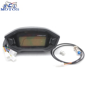 Phổ xe máy đồng hồ tốc độ tachometer kỹ thuật số đo dặm LCD xe máy đồng hồ tốc độ DC 12V - Product Image 2