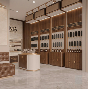 Luxury Perfume Shop Design Modern Beauty Cosmetic Shop Stand Custom Perfume Display Counter - Product Image 5