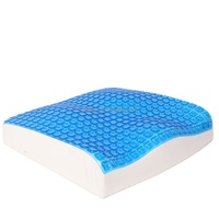 Coussin de siège et dossier en gel de mousse à mémoire de forme rafraîchissant, soulagement de la douleur, soutien ergonomique orthopédique pour le dos