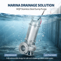 Pompe submersible pour eaux usées en acier inoxydable 316, anti-corrosion, IP68, eau de mer, solides fibreux, 2,2 kW, 380 V, CE, OEM