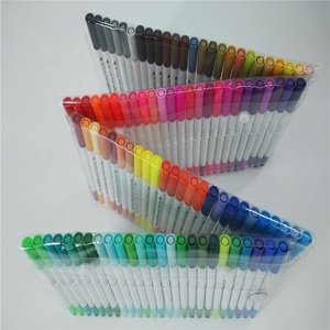 120 colori laser fibra doppia punta arte <span class=keywords><strong>calligrafia</strong></span> disegno grafico acquerello fineliner pennarello pennarello set con astuccio in tessuto - Product Image 3