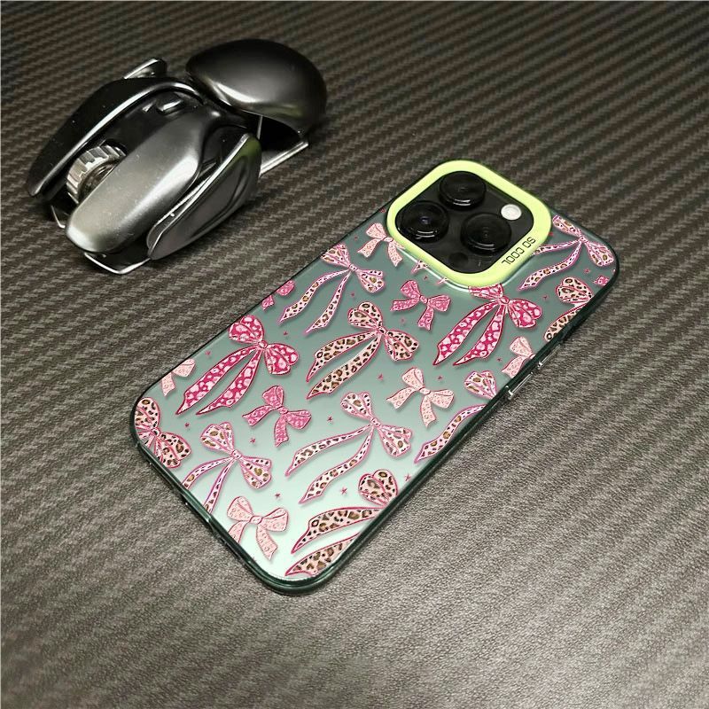 Leopard Print Bow [Translucent Green Energetic Shell]