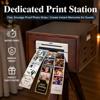 Kiosque photo commercial léger en bois avec écran tactile de 15,6 pouces et alimentation 60W pour la location d'événements