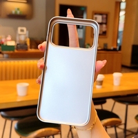 Coque de protection pour iPhone 18promax 17pro 16pro 15 14 13, coque de téléphone iPhone, anti-chute et antichoc, coque rigide en plastique argentée