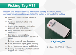 Picksmart ABS vật liệu ánh sáng hướng chọn hệ thống <span class=keywords><strong>RF</strong></span> tối ưu hóa năng suất kho với công nghệ EAS - Product Image 6