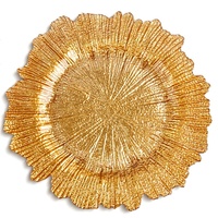 Assiette en verre de style européen, sans plomb, écologique, durable, peinte à la main, de luxe, de forme irrégulière, motif tournesol