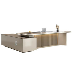 Office Furniture High-end L-shaped Manager <strong>Desk</strong> Ceo <strong>Table</strong> Luxury Executive Office <strong>Desk</strong> <strong>With</strong> <strong>Side</strong> Cabinet - Product Image 6