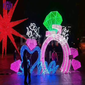 Luz LED 3D con diseño de túnel, impermeable IP65, para decoración navideña, bodas y festividades al aire libre, para postes, calles, arcos y paisajes. - Product Image 5