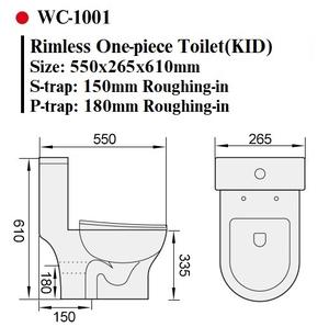Toilettes pour enfants 1001, lavage d'une seule pièce, petite <span class=keywords><strong>toilette</strong></span> avec filigrane, certificat pour l'école <span class=keywords><strong>maternelle</strong></span> - Product Image 4