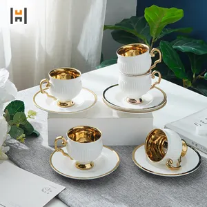 Set de 12 tasses et soucoupes en céramique éthiopienne, tasse à thé et soucoupe avec boîte cadeau, vente en gros, livraison gratuite