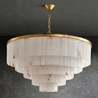 Lustre en laiton blanc style artistique, luminaire d'intérieur unique pour salon, chambre à coucher, salle à manger
