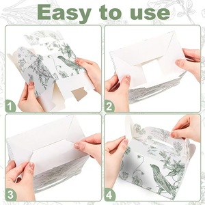 Thấp moq bán buôn thân thiện với môi Sage màu xanh lá cây hoa chim giấy Hộp Quà Tặng bên ủng hộ kẹo điều trị đầu hồi hộp với chinoiserie - Product Image 6