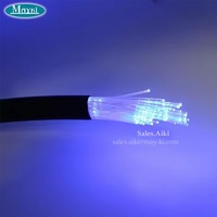 Glasfaser beleuchtung für Schwimmbäder Starry Sky Effect Schwarze PVC-Jacke Multi-String-Glasfaser kabel