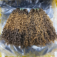 Faisceau non traité Pixie Curl double dessiné 100% cheveux humains vietnamiens vierges trame de cheveux humains extension vendeur de cheveux bruts