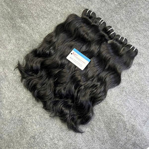 Silky Straight and wavy Human <b>Hair</b> <b>Extensions</b> Thickened Cuticle Aligned #1 Jet <b>Black</b> Wavy <b>Hair</b> Human <b>Hair</b> <b>Extensions</b> - Product Image 6