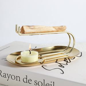 Support créatif en acier inoxydable pour Palo Santo, brûleur de sauge, bougies aromatiques, diffuseur fonctionnel et porte-encens - Product Image 2