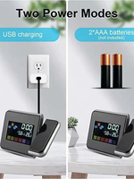 Reloj despertador electrónico con pantalla LCD a Color multifuncional, reloj Meteorológico de proyección con pantalla a Color, calendario, reloj giratorio