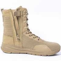Bottes tactiques légères en caoutchouc EVA à lacets pour l'été, respirantes, absorbant les chocs, pour la randonnée en montagne