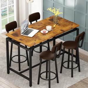Nuevo Juego de Mesa y Sillas de Comedor Rectangular de Madera Maciza, Estilo Moderno y de Lujo, Muebles de Comedor de Alta Gama para el Hogar - Product Image 4