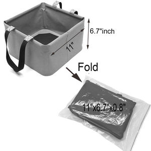 Cubo Plegable Portátil de Malla de PVC, Almacenamiento Impermeable para <span class=keywords><strong>Escalada</strong></span>, Informal, Baño de Pies, 18L, 500D - Product Image 3
