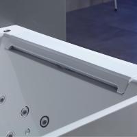 Moderna Bañera de Hidromasaje Familiar Rectangular con 20 Boquillas, Termostato Independiente y Luces de Arcoíris para Baño de Villa u Hotel