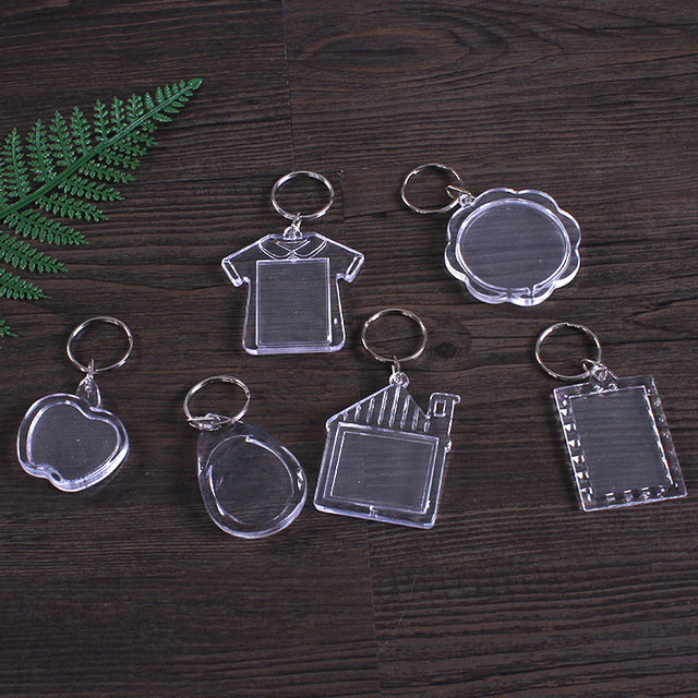 Wholesale Promotion Square Acrylic Carabiner Keychain Custom Design Double-Sided Ecofriendly Fashion Trend Custom Logo
