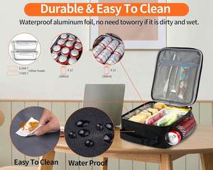 Boîte à lunch personnalisée 2024 avec logo pour hommes, jeunes, enfants, garçons, filles, adolescents, adultes - Sac à lunch réutilisable pour hommes - Product Image 3