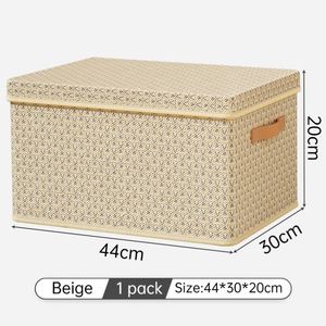 Boîtes de rangement en tissu non tissé en gros, boîte de rangement pour vêtements avec couvercle, boîte de rangement de grande capacité pour la maison, organisateur de tiroirs - Product Image 3