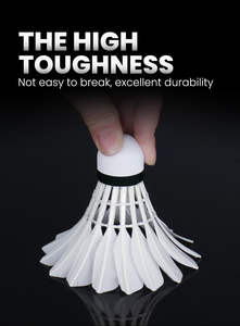 KUNLI Argent <span class=keywords><strong>Badminton</strong></span> Volant Logo Personnalisé Plume <span class=keywords><strong>de</strong></span> Canard <span class=keywords><strong>Badminton</strong></span> Volant Balle - Product Image 5