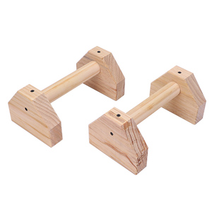 New style Fitness Sport Gym Exercise Training Solid Beech Wooden Paralettes Stands Handles Push Up Bars - Product Image 3