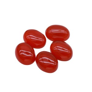 Cabujones Ovalados de Ágata Roja Natural, Piedras Sueltas Pulimentadas para Colgantes y Anillos, Cuentas de Ágata Roja a Granel, <span class=keywords><strong>Calcedonia</strong></span> - Product Image 4