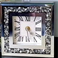 Kustom 14cm 15cm mode Mewah Glitter Bling berkilau kaca kristal berlian imitasi meja berlian emas perak dekorasi dioperasikan baterai