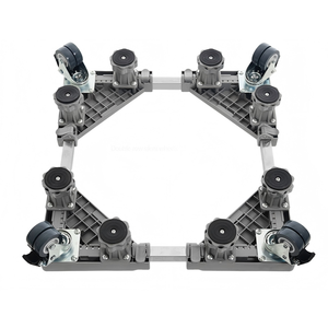 Support pour mini-réfrigérateur avec 4*2 roues pivotantes verrouillables, chariot mobile avec 4 pieds pour lave-linge, réfrigérateur et sèche-linge - Product Image 4