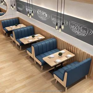 Conjuntos de muebles de restaurante duraderos modernos comerciales-Mesas Sofás para restaurantes de comida rápida Tiendas de hamburguesas Bares de comedor al aire libre - Product Image 1