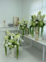 H263 60CM Bola Bunga Hydrangea Buatan Gantung untuk Pernikahan, Dekorasi Panggung Pernikahan, Perlengkapan Pernikahan, Meja Makan
