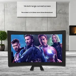 <span class=keywords><strong>Loupe</strong></span> <span class=keywords><strong>d</strong></span>'écran de téléphone incurvée 12 pouces HD 3D avec protection oculaire, amplificateur de téléphone avec support paresseux, support portable pour agrandir films et vidéos - Product Image 3