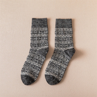 Chaussettes en laine Bioserica Era pour hommes, chaussettes en cachemire mérinos épaisses et douces pour l'hiver, chaussettes longues de style ethnique rétro pour hommes